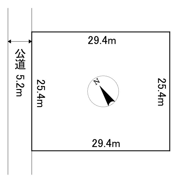 端野町端野７１番　土地 間取図・土地図