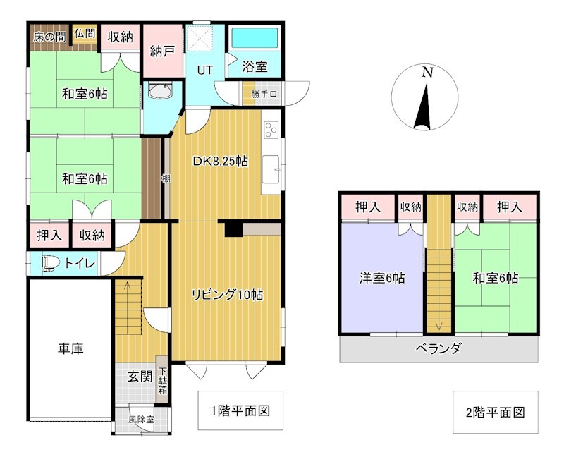 東三輪１丁目９１番　戸建て 間取図・土地図