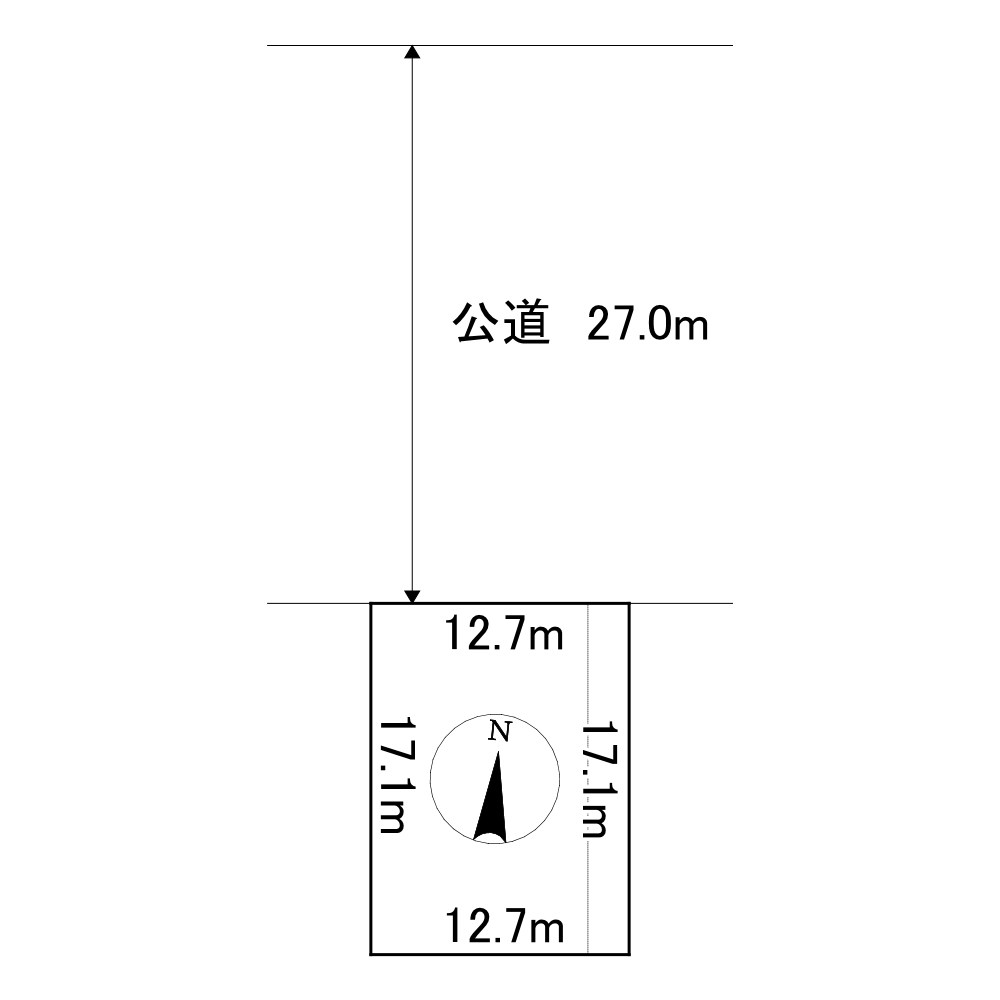 とん田西町２１１番　土地 間取図・土地図