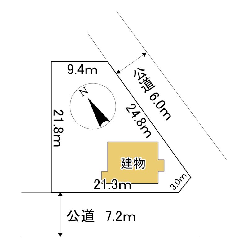 美幌町字栄町４丁目１１番　土地 間取図・土地図