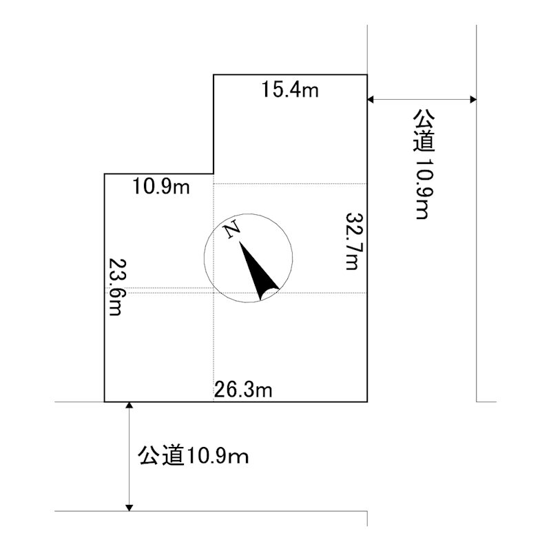 美幌町字仲町２丁目９６番　土地 間取図・土地図