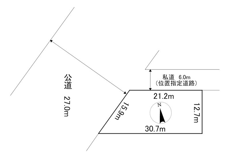 朝日町４８番　土地 間取図・土地図