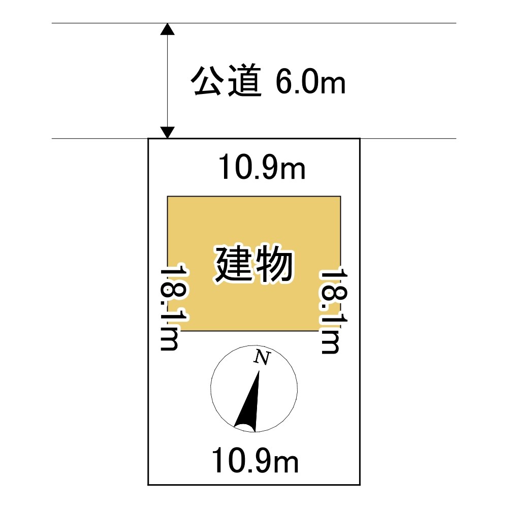 東三輪５丁目５番　土地 間取図・土地図