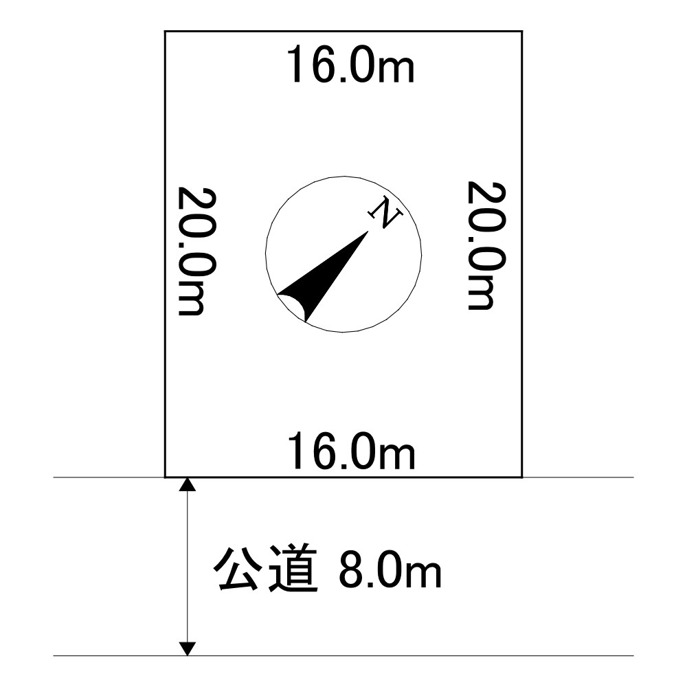 上ところ３５８番　土地 間取図・土地図