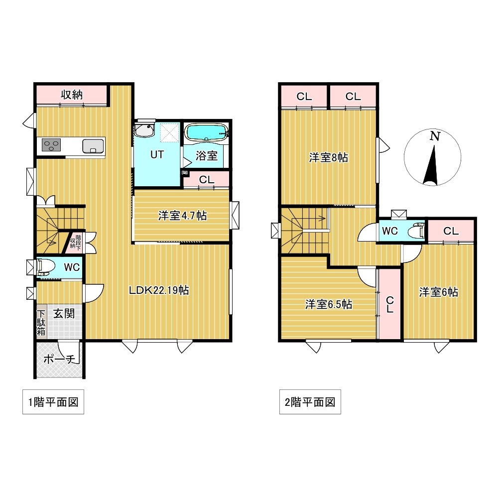 東相内町１７番　戸建て 間取図・土地図