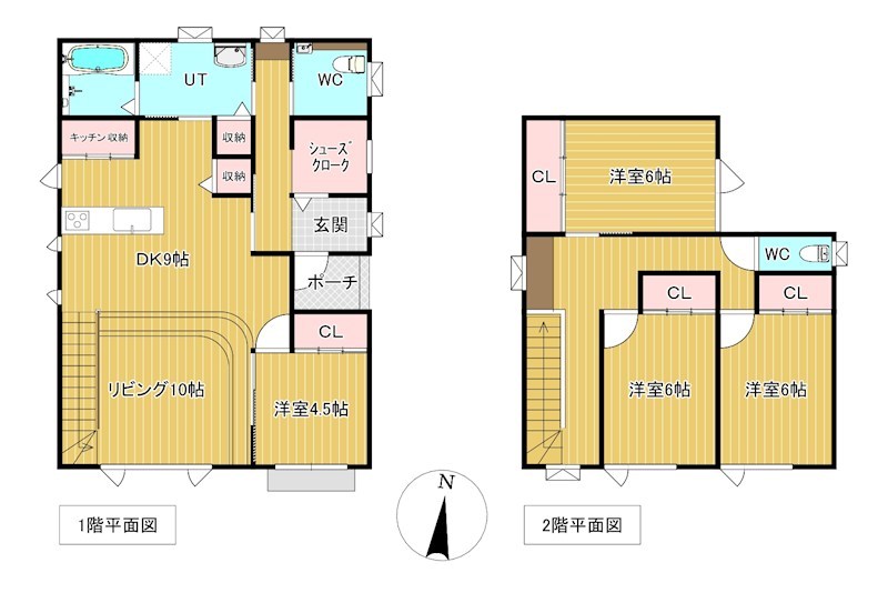 美山町南１０丁目３０番　戸建て 間取図・土地図