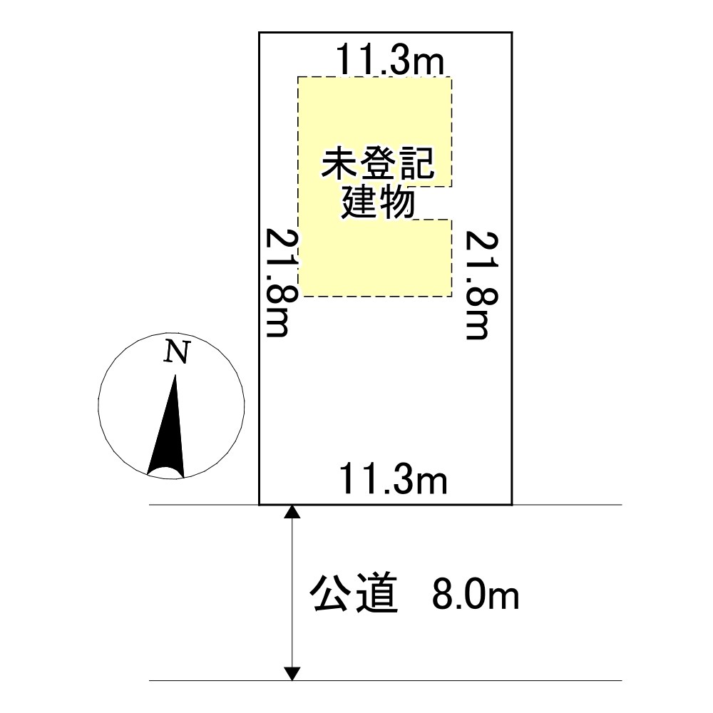 美山町南１０丁目３０番　戸建て 間取図・土地図