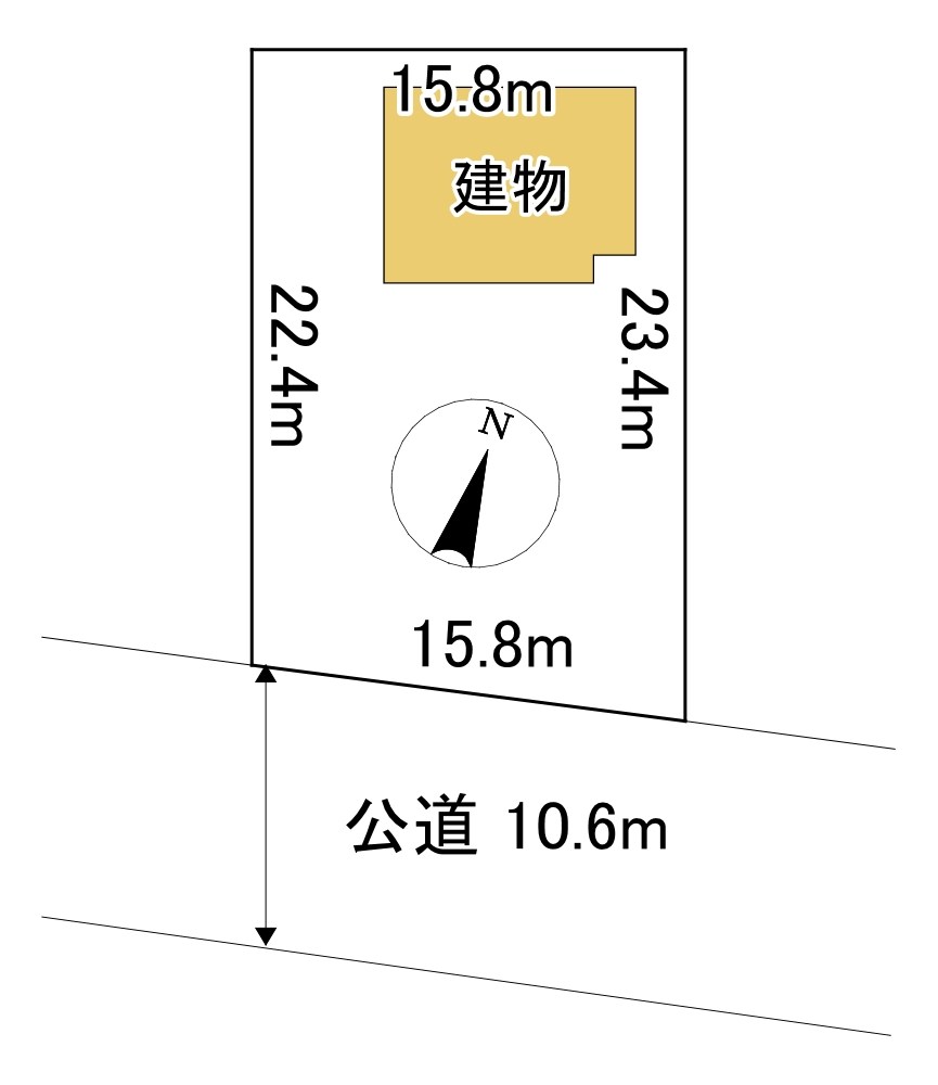 上ところ６７３番　戸建て 間取図・土地図