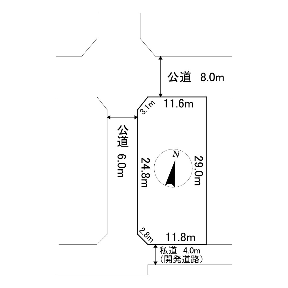 栄町１丁目９番　土地 間取図・土地図