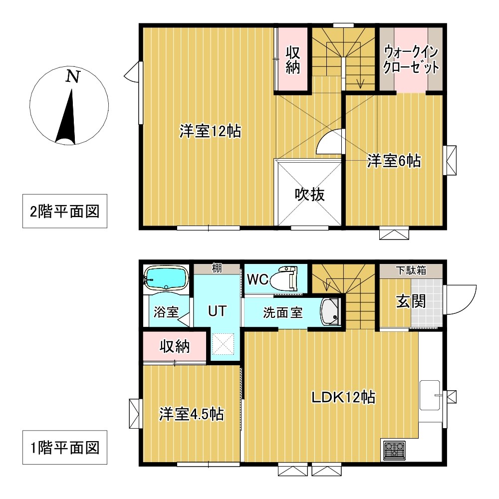 【変幻自在な家】 emoie販売モデルハウス 間取図・土地図