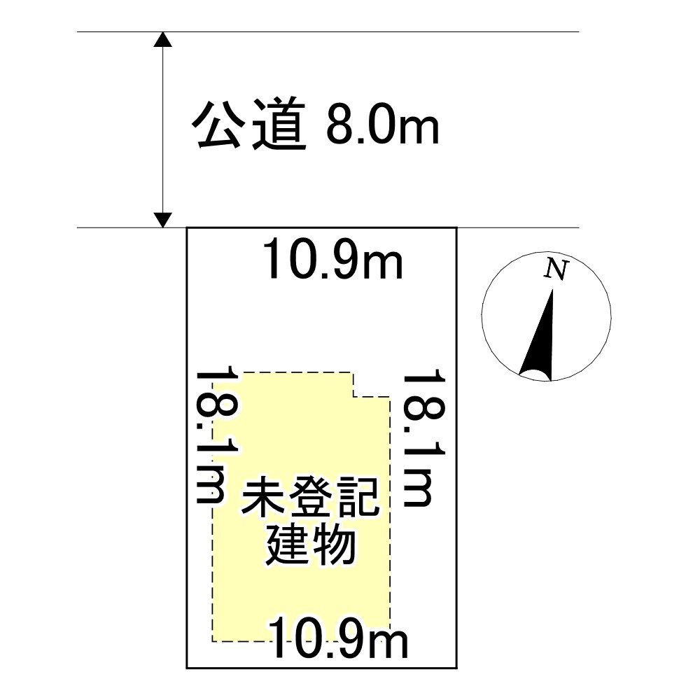 北央町１１０番　戸建て 間取図・土地図