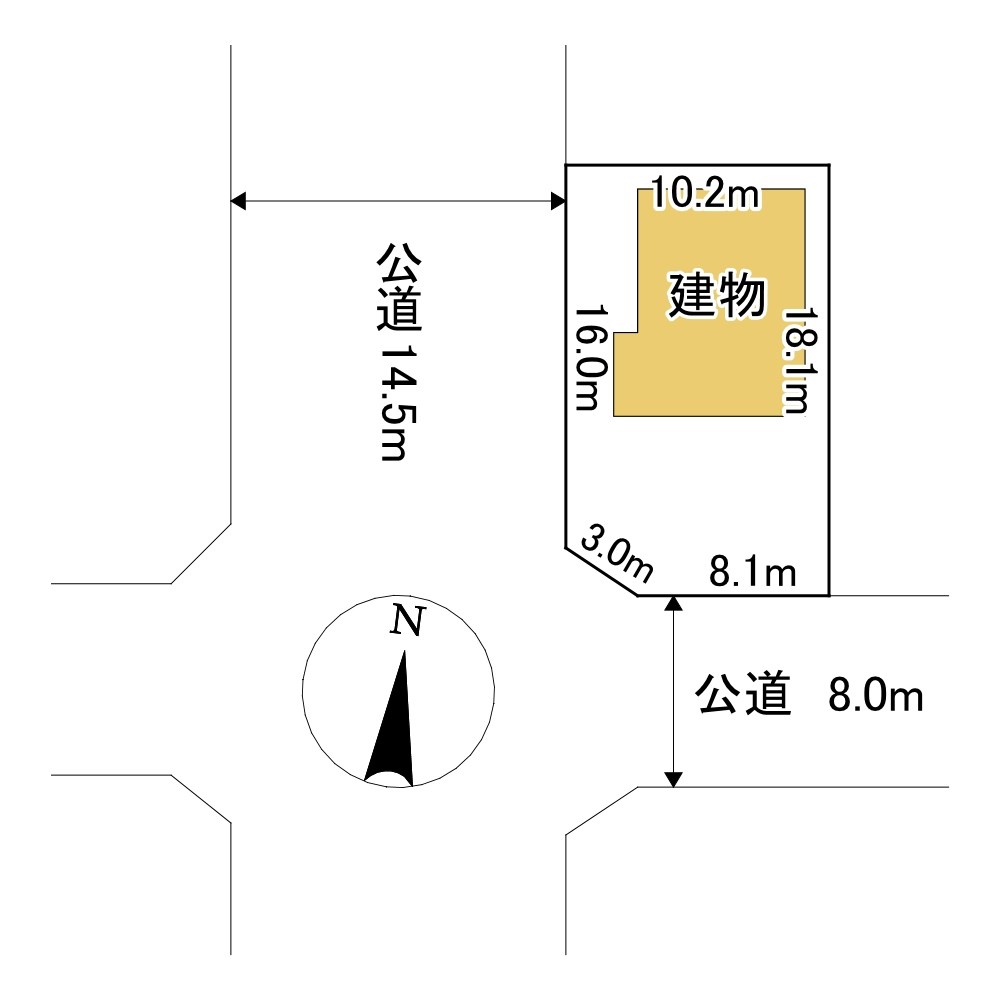 高栄東町３丁目１７７番　戸建て 間取図・土地図