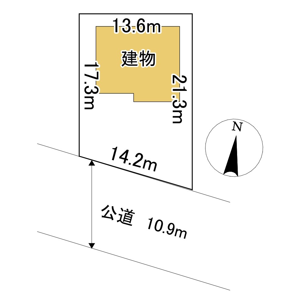 北進町５丁目８１番　戸建て 間取図・土地図