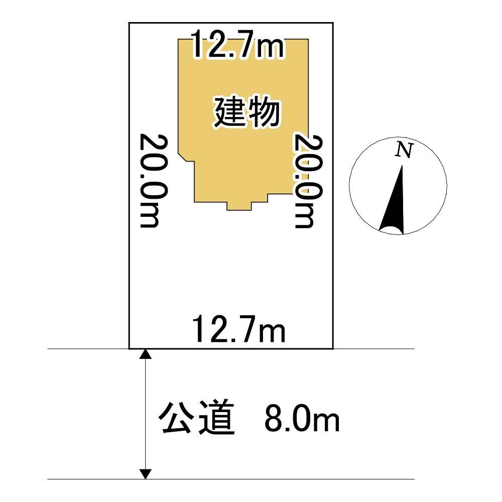 美山町西４丁目５０番　戸建て 間取図・土地図