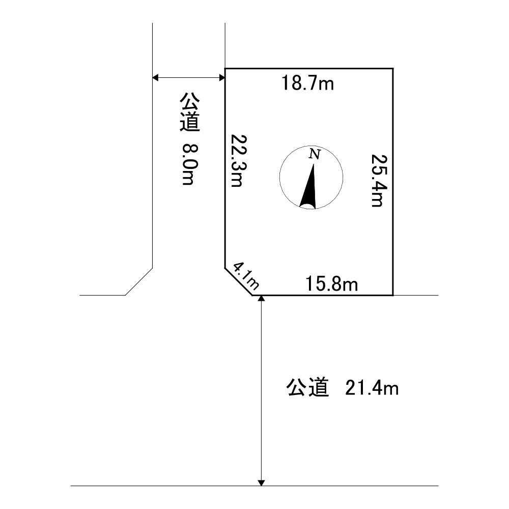 高栄西町１丁目１３１番　土地 間取図・土地図