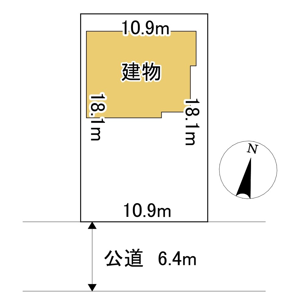 東相内町６０１番　戸建て 間取図・土地図