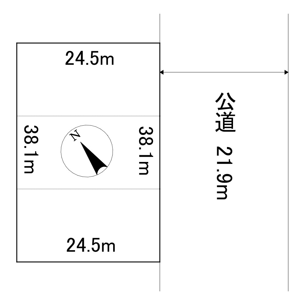 端野町三区４８０番　土地 間取図・土地図