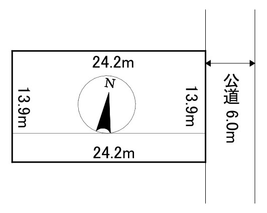 幸町１丁目４番　土地 間取図・土地図