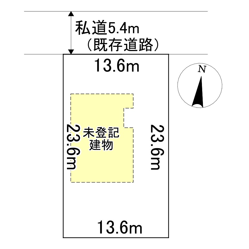 北央町１１６番　戸建て 間取図・土地図