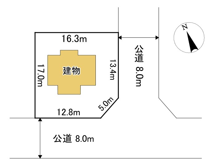 美幌町字稲美１００番　戸建て 間取図・土地図