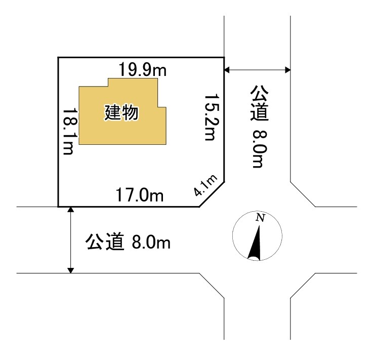 末広町３６８番　戸建て 間取図・土地図