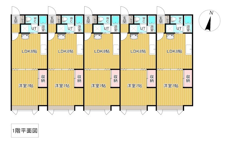 青葉１丁目８番　共同住宅 間取図・土地図
