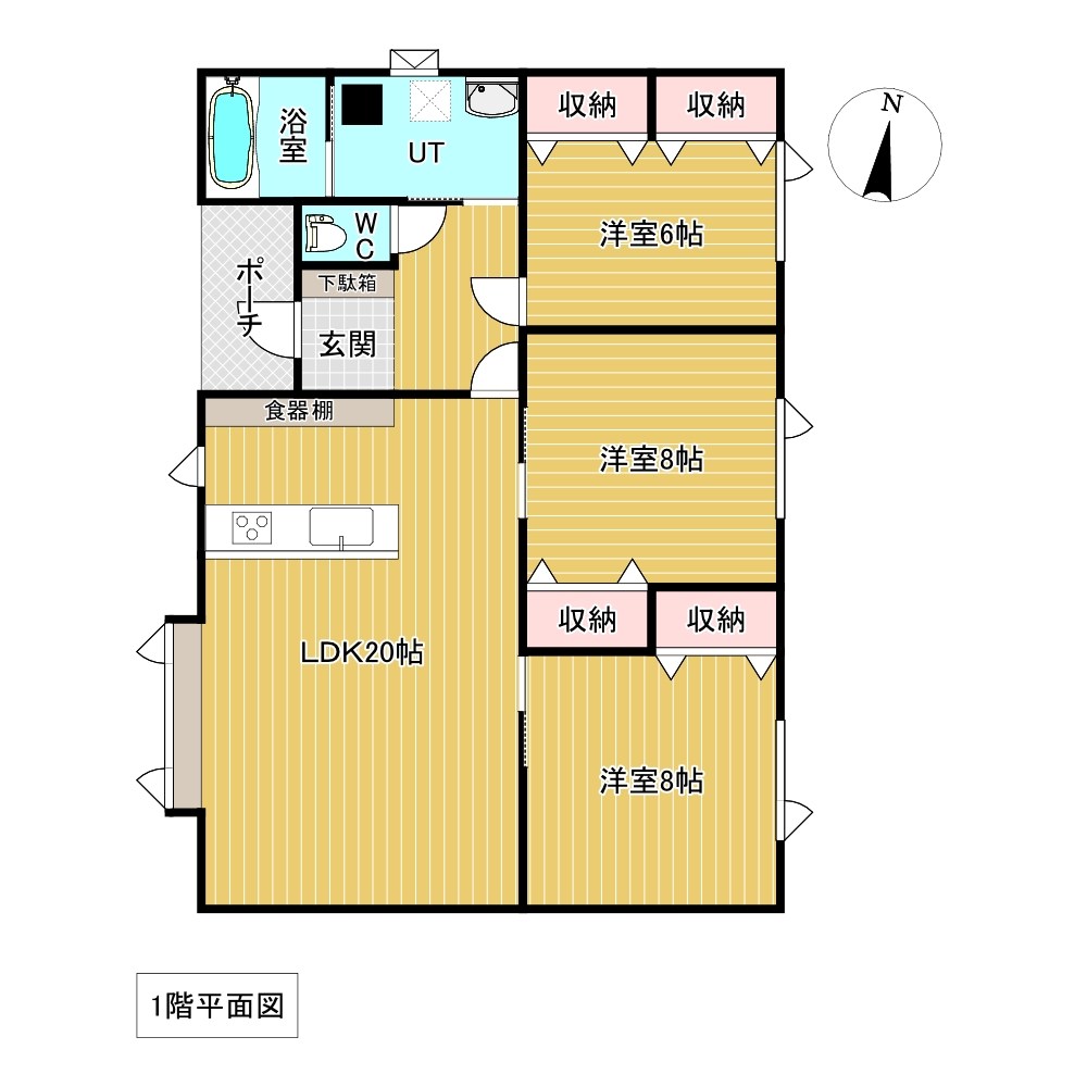 中ノ島町３丁目５番　戸建て 間取図・土地図