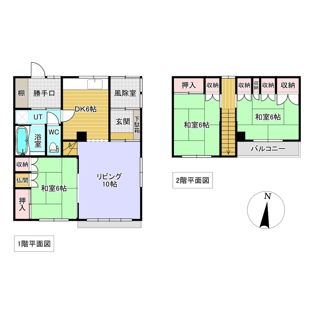 中ノ島町３丁目６番　戸建て 間取図・土地図