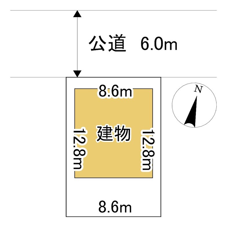 中ノ島町３丁目６番　戸建て 間取図・土地図