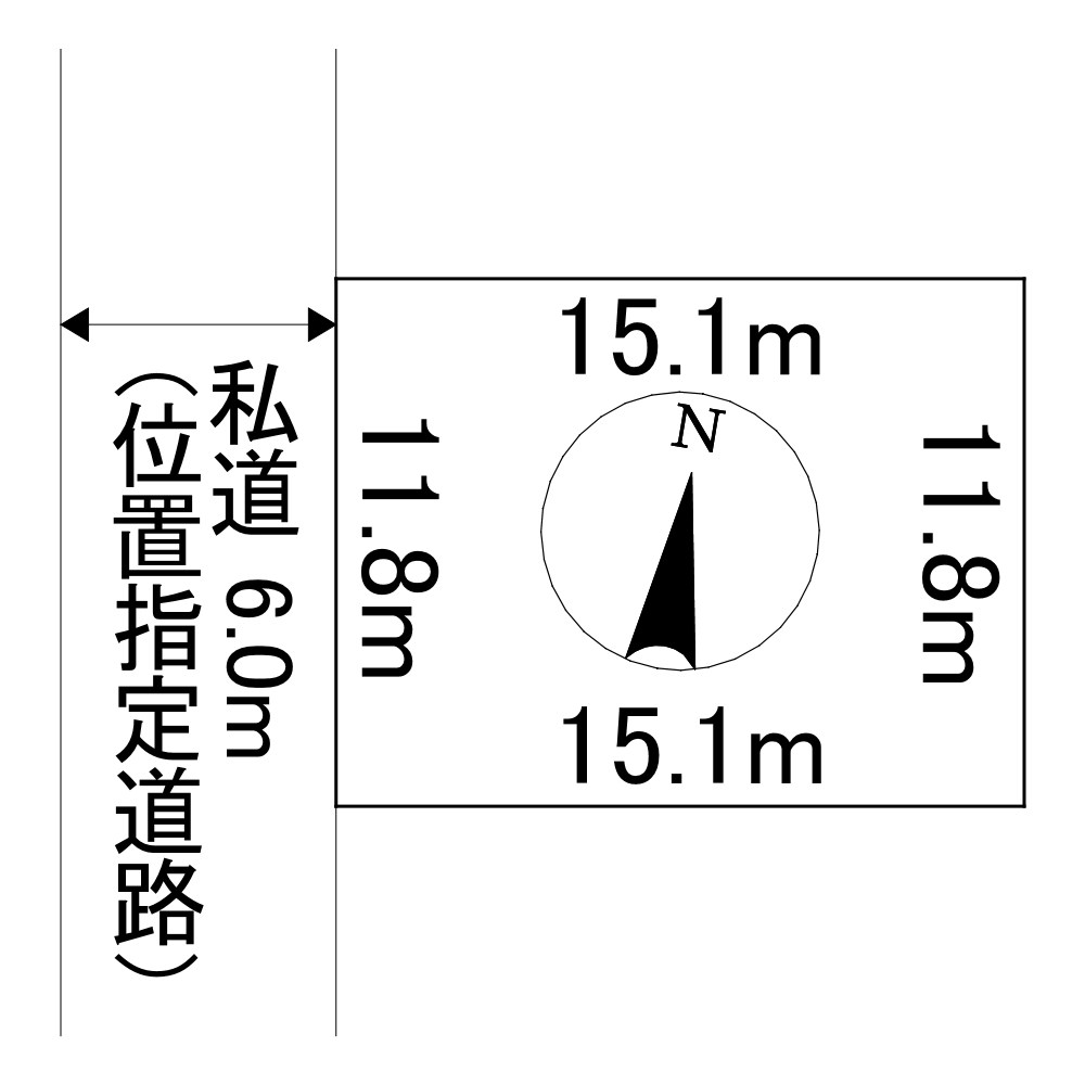 川沿町１４８番　土地 間取図・土地図