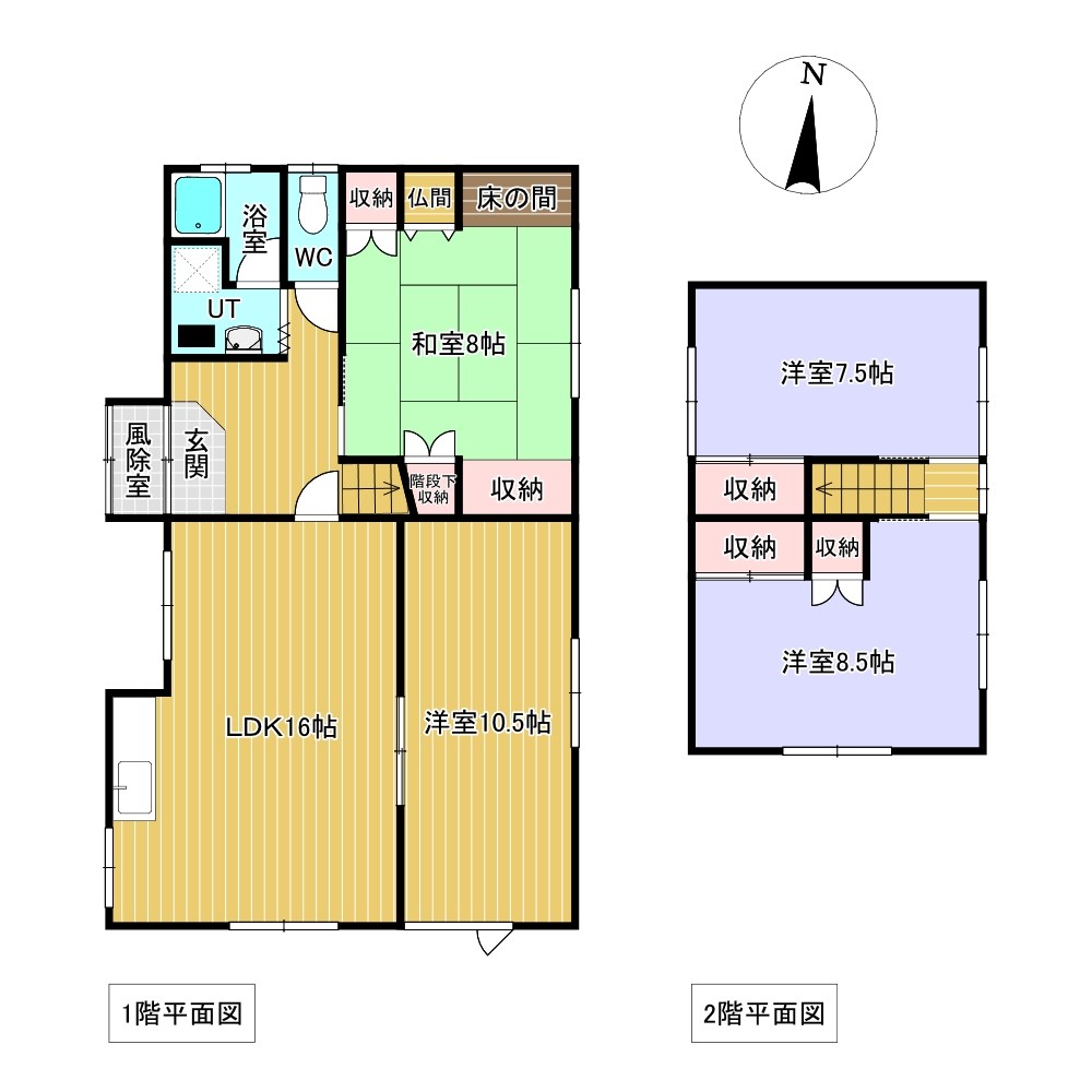 中央三輪２丁目３９９番　戸建て 間取図・土地図