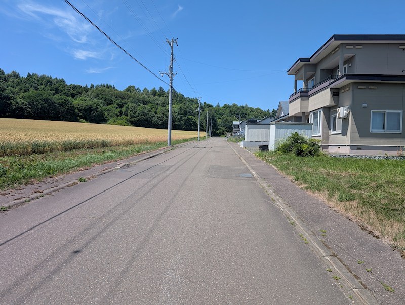 美幌町字美禽２９０番　土地 現地写真（前面道路含む現地写真）