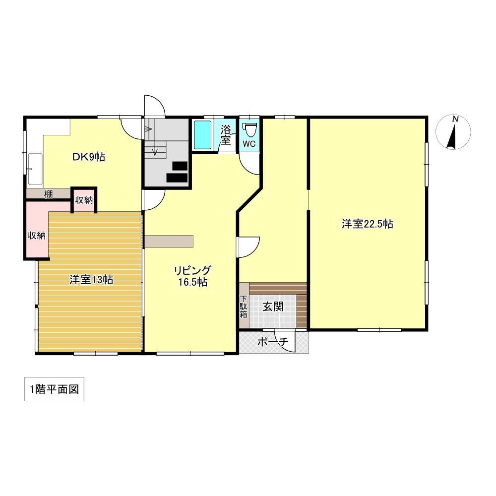 卸町２丁目１番　戸建て 間取図・土地図