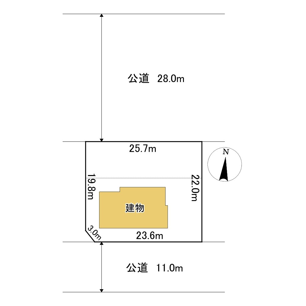 卸町２丁目１番　戸建て 間取図・土地図