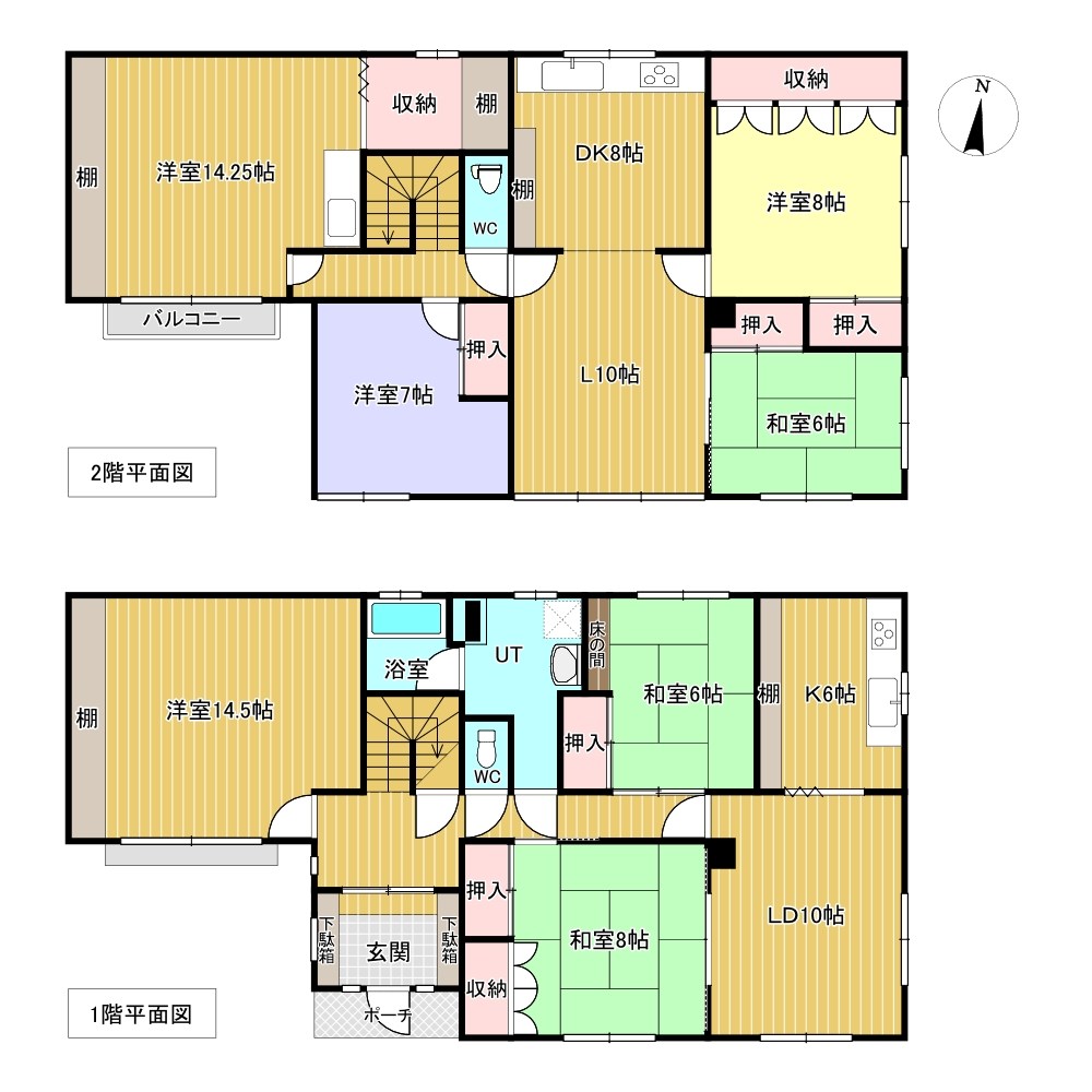 清見町４２番　戸建て 間取図・土地図