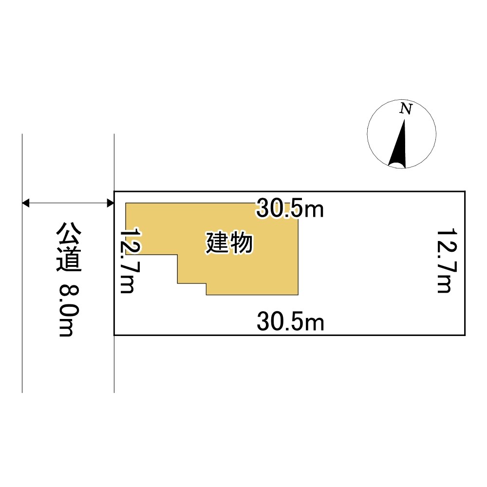 清見町４２番　戸建て 間取図・土地図