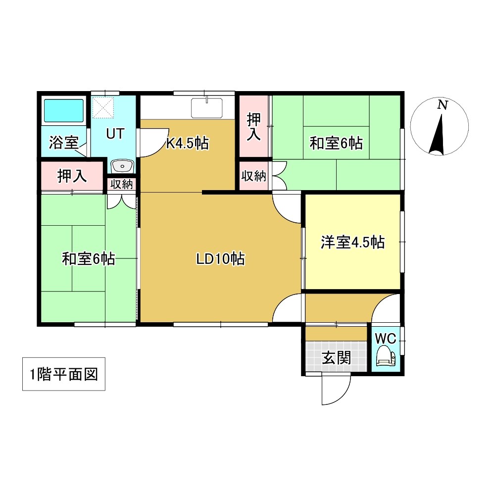 無加川町３９６番　戸建て 間取図・土地図