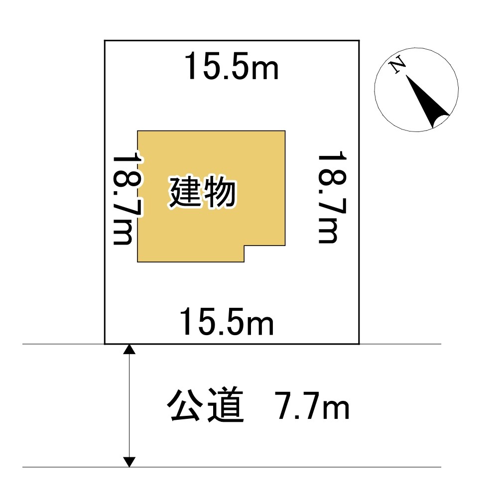 川東３４０番　戸建て 間取図・土地図