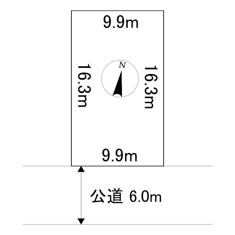 とん田東町６８１番　土地  間取図・土地図