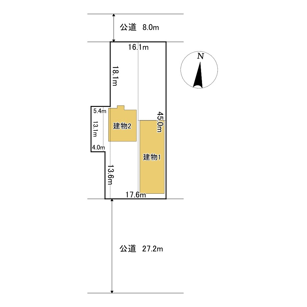 本町５丁目２番　店舗 間取図・土地図