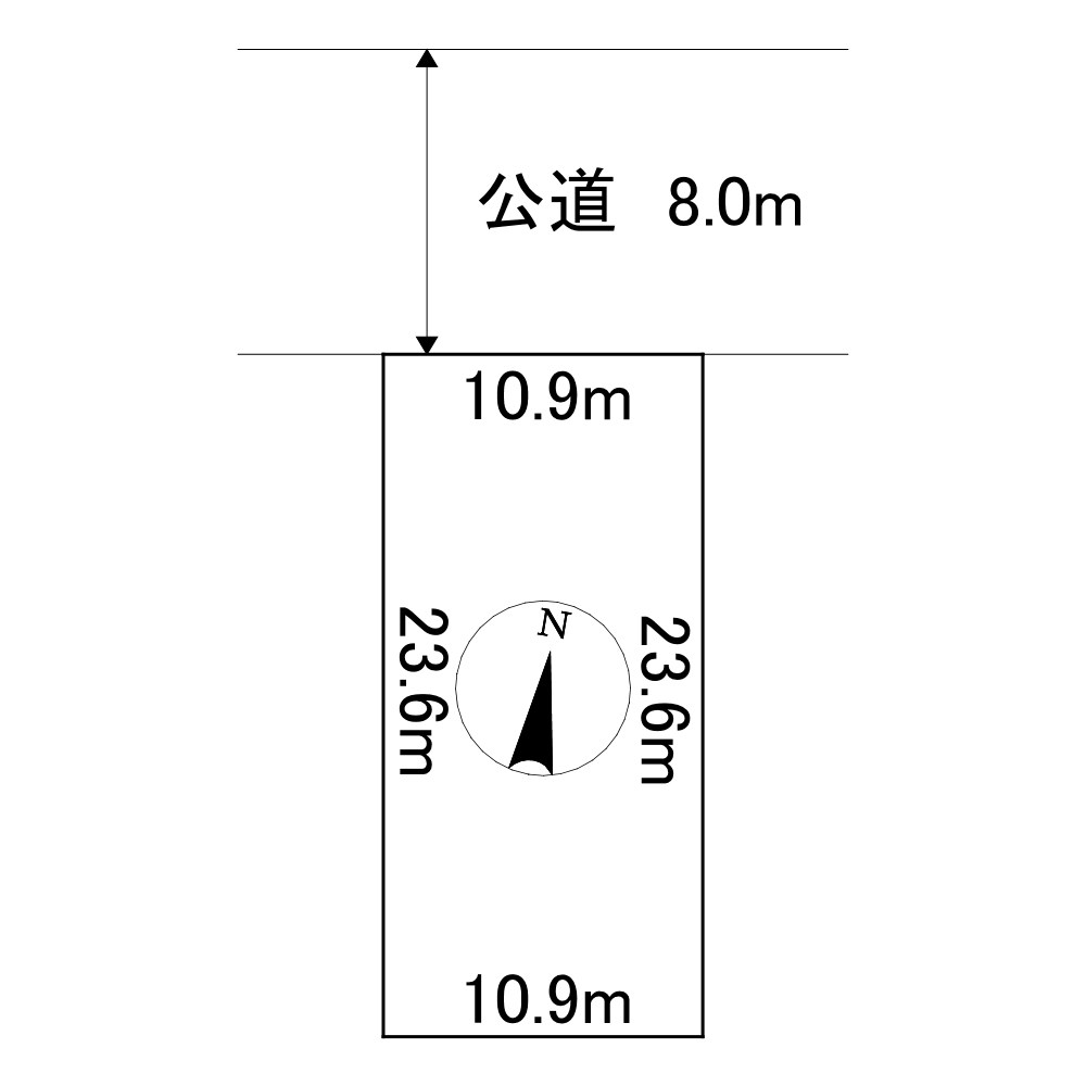 美山町南１０丁目３７番　土地 間取図・土地図