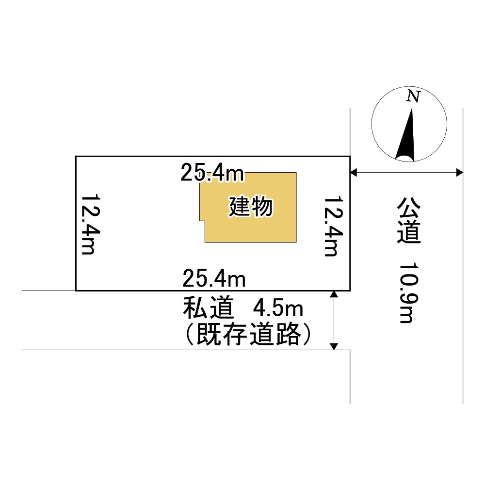 とん田西町２７４番　土地 間取図・土地図