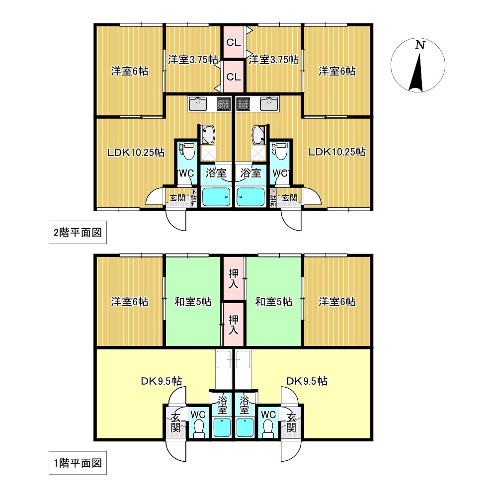 寿町２丁目５番　共同住宅 間取図・土地図