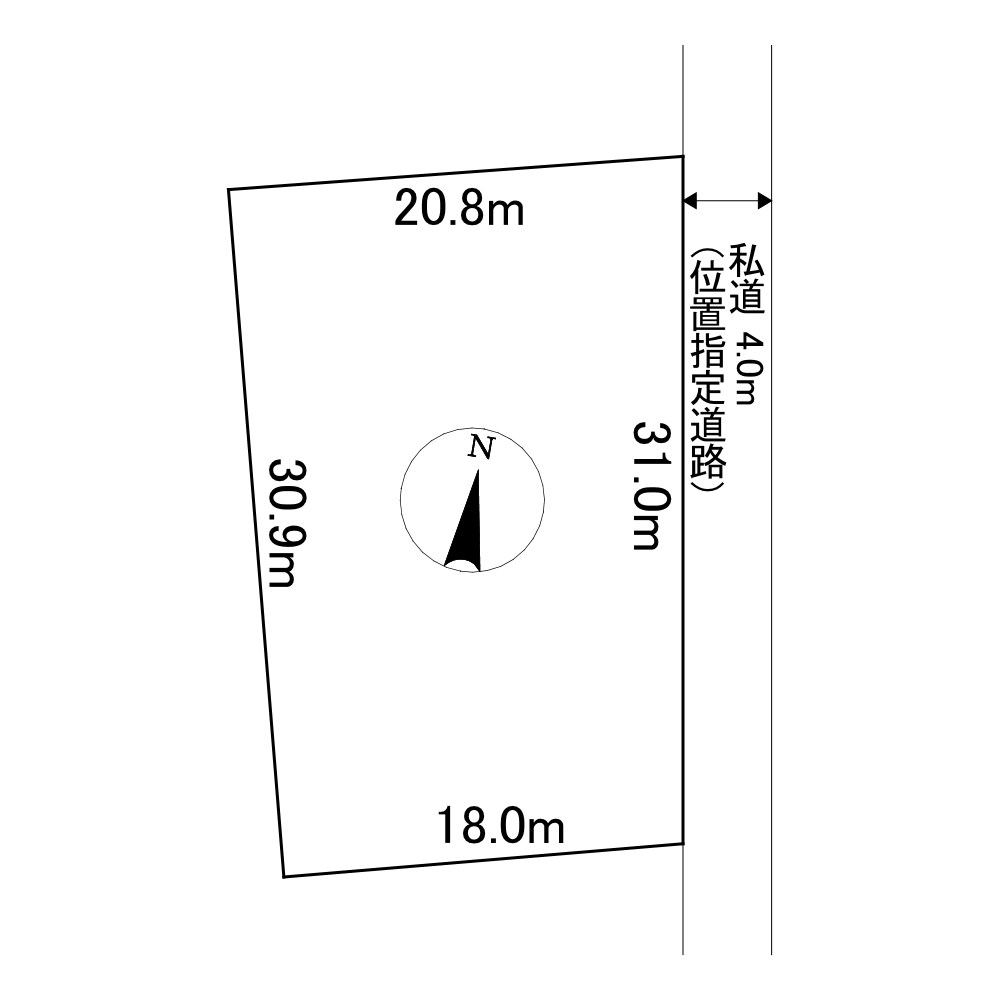 相内町４２番　土地 間取図・土地図
