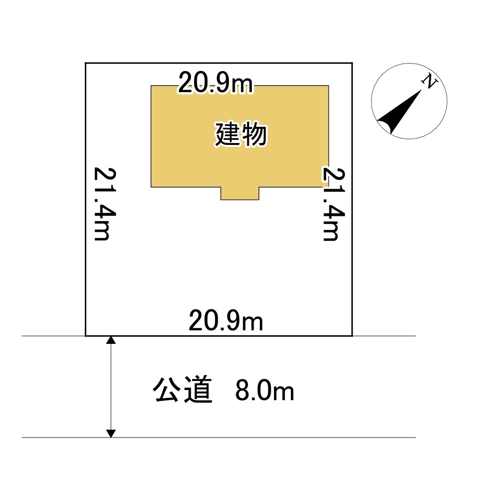 東陵町１７０番　共同住宅 間取図・土地図