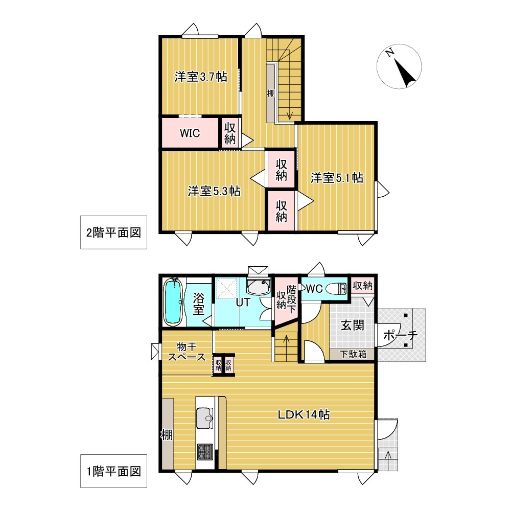 高砂町１１番　戸建て 間取図・土地図