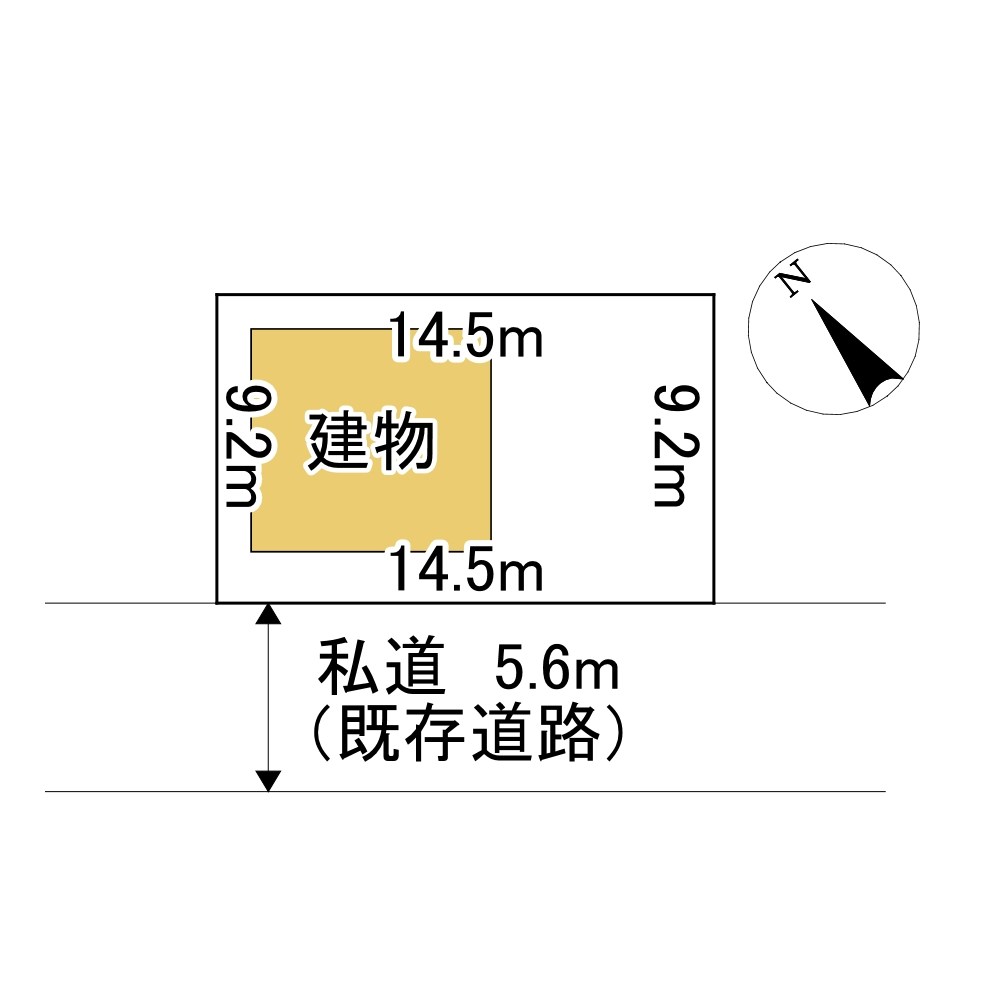 高砂町１１番　戸建て 間取図・土地図