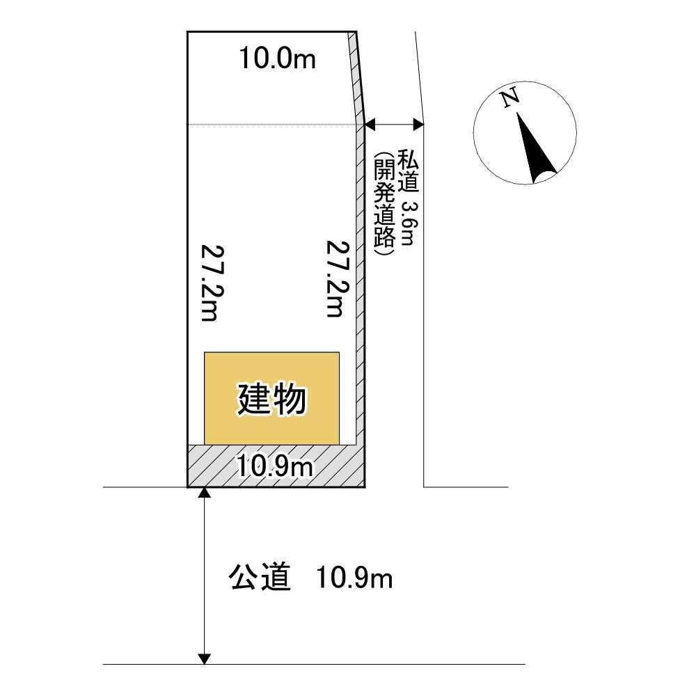 美幌町字東４条南４丁目１７番　土地 間取図・土地図