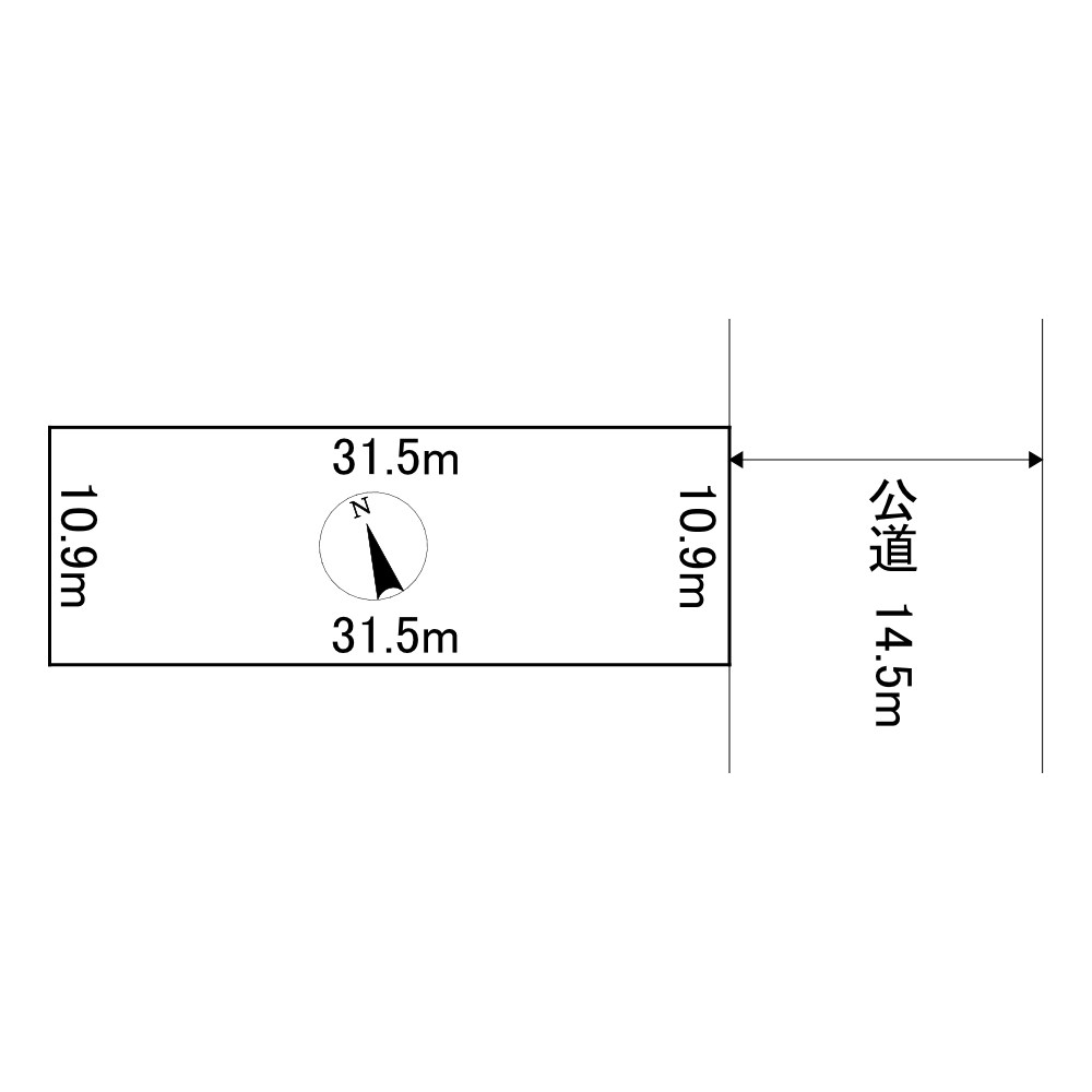 美幌町字西１条北４丁目１番　土地 間取図・土地図