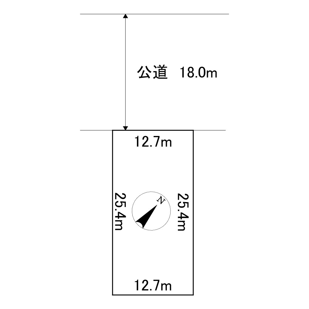 北４条西６丁目１３番　土地 間取図・土地図